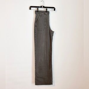 AE Dreamy Stretch High waisted baggy wide leg Charcoal Grey Pants 4 Long